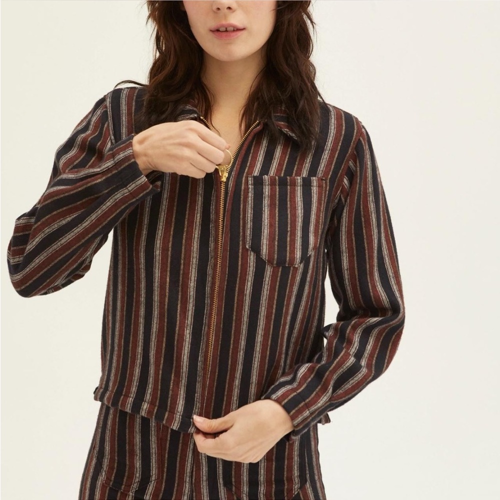 Lykke Wullf Woods Jacket Midnight Stripe Flannel
